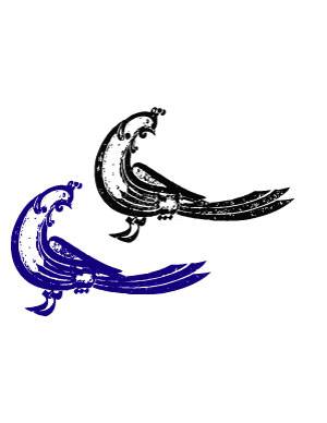 خوشنویسی بسم الله الرحمن الرحیم به شکل پرنده
